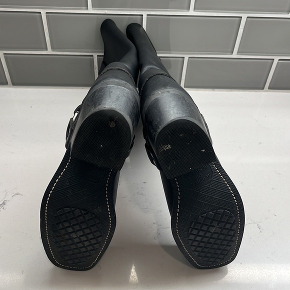 Frye Tall Leather Harness Biker Boots Size: 7 1/2 M 631196 700 77300-1 - Picture 6 of 15